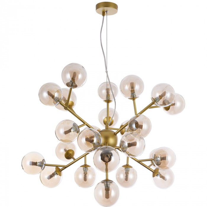 Lampa wisząca bursztynowe bańki na złotej konstrukcji Dallas Maytoni Modern