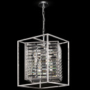 Lampa wisząca chromowana, kryształy w klatce Tening Maytoni MOD060PL-04CH