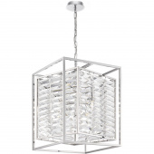 Lampa wisząca chromowana, kryształy w klatce Tening Maytoni MOD060PL-04CH