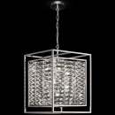 Lampa wisząca chromowana, kryształy w klatce Tening Maytoni MOD060PL-04CH