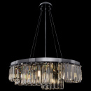 Lampa wisząca chromowana, okrągła, kolumny szklane Colline Maytoni MOD083PL-06CH