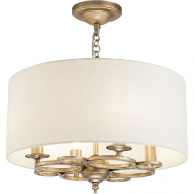 Lampa wisząca cylindryczny, kremowy abażur na 4 żarówki Anna Maytoni Classic H007PL-04G