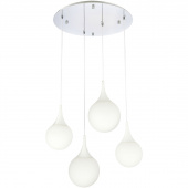 Lampa wisząca cztery białe krople Dewdrop Maytoni Modern P225-PL-150-N
