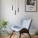 Lampa wisząca drewniana LED Chimes UMAGE czarny dąb 02265