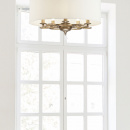 Lampa wisząca duży kremowy abażur na 5 żarówek Anna Maytoni Classic H007PL-05G