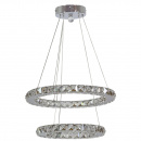Lampa wisząca dwa okręgi kryształowe LED Lords Candellux 31-32515