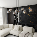 Lampa wisząca grafiowe kule ROSSI 8 BL GRAFIT Emibig 875/8