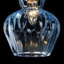 Lampa wisząca klosz z błękitnego szkła Eustoma Maytoni Modern MOD238-PL-01-BL