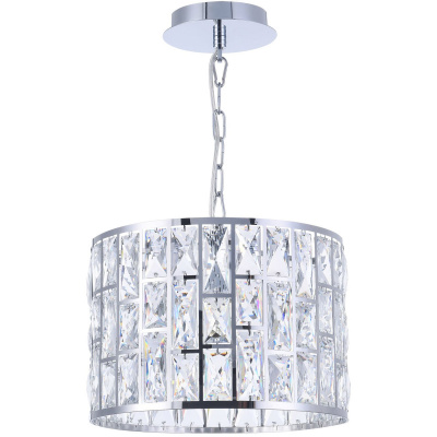 Lampa wisząca kryształowe płytki w chromowanej ramie Gelid Maytoni Modern MOD184-PL-01-CH