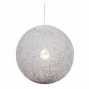 Lampa wisząca kula ze sznurka biała Caruba 30 cm 31-26944