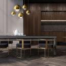 Lampa wisząca kule złoto-transparentne z kryształami Fermi Maytoni P140-PL-170-5-G