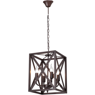 Lampa wisząca metalowa klatka na cztery żarówki Vitaluce VE4197-7/4