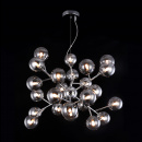 Lampa wisząca na 24 szklane bańki - ciemne kule Dallas Maytoni Modern MOD545PL-24CH
