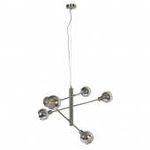 Lampa wisząca na stalowej lince 6 żarówek w szklanych kloszach Migo Candellux 36-72528