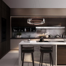 Lampa wisząca okrągła do jadalni LED Interstellar Maytoni MOD309PL-L30GR4K