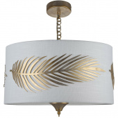 Lampa wisząca ozdobiona złotym liściem paproci Farn Maytoni Classic H428-PL-03-WG