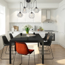 Lampa wisząca pająk - 4 metalowe klatki na żarówki, długie przewody Vitaluce VE4192-1/4PL