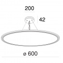 Lampa wisząca plafon LED 60 cm Cosmos Maytoni MOD057PL-L54W4K