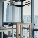 Lampa wisząca plafony LED na czarnych ramionach Fad Maytoni MOD070PL-L48B3K