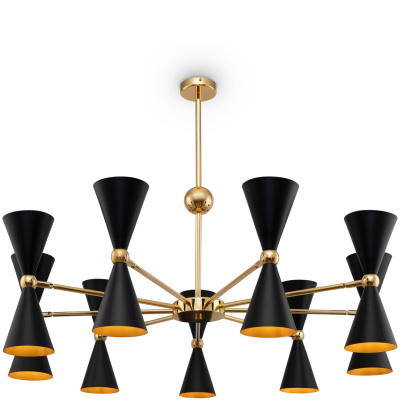 Lampa wisząca podwójne, czarne stożki Vesper Maytoni MOD108PL-18GB