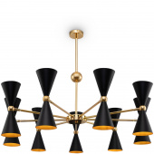 Lampa wisząca podwójne, czarne stożki Vesper Maytoni MOD108PL-18GB