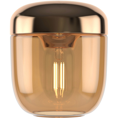 Lampa wisząca pojedyncza Acorn UMAGE bursztynowe szkło, mosiądz 02215