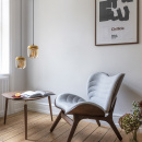 Lampa wisząca pojedyncza Acorn UMAGE bursztynowe szkło, mosiądz 02215