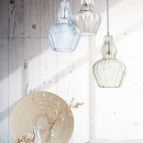 Lampa wisząca - pojedynczy, szklany klosz w formie kwiatu Eustoma Maytoni Modern MOD238-PL-01-TR