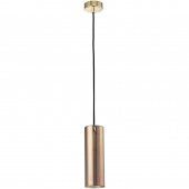 Lampa wisząca pojedynczy, szklany walec złoty Gioia Maytoni P011PL-01G