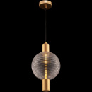 Lampa wisząca prążkowana kula Rueca Maytoni kolor mosiądz P060PL-01BS
