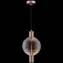 Lampa wisząca prążkowana kula Rueca Maytoni kolor nikiel P060PL-01N