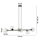 Lampa wisząca przezroczyste kule ROSSI 6 BL TRANSPARENT Emibig 874/6