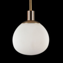 Lampa wisząca szklana, biała kula Erich Maytoni Modern MOD221-PL-01-G