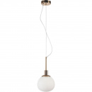 Lampa wisząca szklana, biała kula Erich Maytoni Modern MOD221-PL-01-G