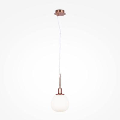 Lampa wisząca szklana, biała kula Erich Maytoni Modern MOD221-PL-01-G
