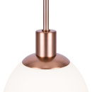 Lampa wisząca szklana, biała kula Erich Maytoni Modern MOD221-PL-01-G