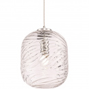 Lampa wisząca szklana, klosz o falującej strukturze Dunas Maytoni P058PL-01CH