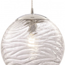 Lampa wisząca szklana kula falista 30 cm Dunas Maytoni P059PL-01CH