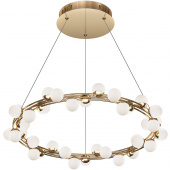 Lampa wisząca Tessara złote koło z białymi kulami LED Maytoni MOD081PL-L50G3K