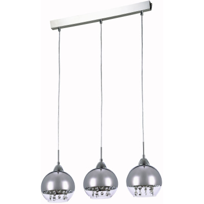 Lampa wisząca - trzy chromowane kule z kryształkami Iceberg Maytoni Modern P012-PL-03-N