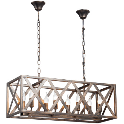 Lampa wisząca w stylu Loft - metalowa klatka na 8 żarówek Vitaluce VE4276-1/8