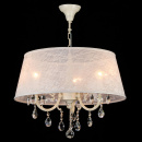 Lampa wisząca z dużym abażurem, kość słoniowa Filomena Maytoni Classic ARM390-33-W