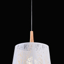 Lampa wisząca z motywem leśnym, biała, metalowa Lantern Maytoni Modern MOD029-PL-01-W