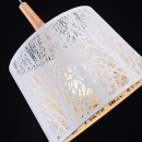 Lampa wisząca z motywem leśnym, biała, metalowa Lantern Maytoni Modern MOD029-PL-01-W