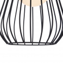 Lampa wisząca żarówka w klatce, skórzany pasek Indiana Maytoni Modern MOD544PL-01B