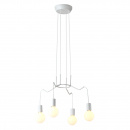 Lampa wisząca żarówki na białych przewodach Loft Basso Candellux 34-71002