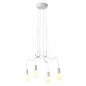 Lampa wisząca żarówki na białych przewodach Loft Basso Candellux 34-71002
