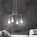 Lampa wisząca żarówki na białych przewodach Loft Basso Candellux 34-71002