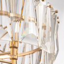 Lampa wisząca ze szklanych stożków, złota, okrągła Puntes Maytoni MOD043PL-04G