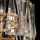 Lampa wisząca ze szklanych stożków, złota, okrągła Puntes Maytoni MOD043PL-04G